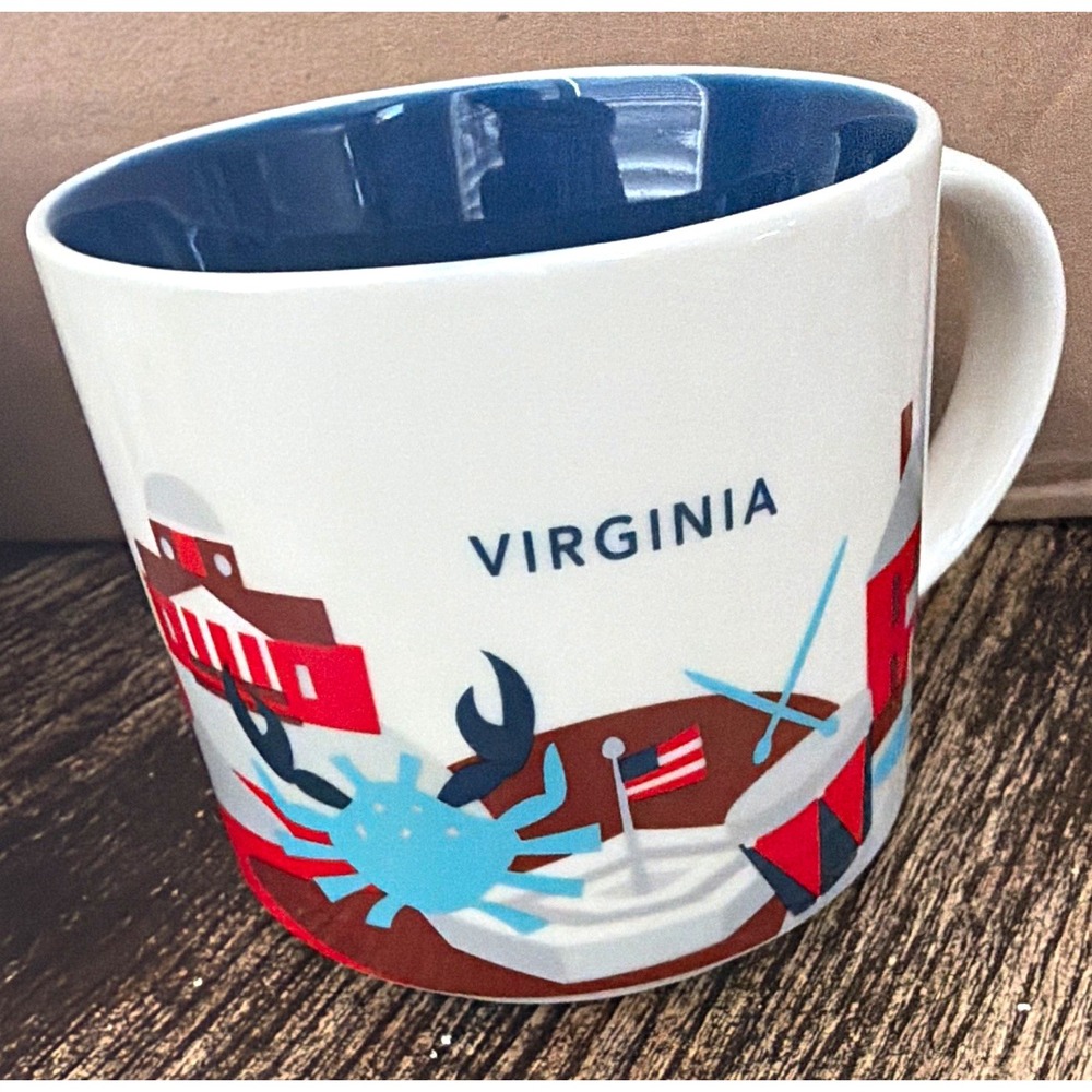 Starbucks Coffee Mug, Virginia, You Are Here Collection 14oz